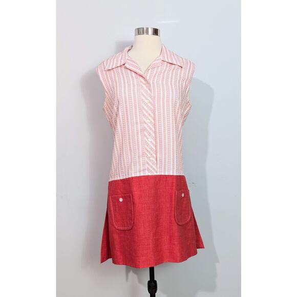 Country Miss Red/White 60s Romper - Picture 2 of 8